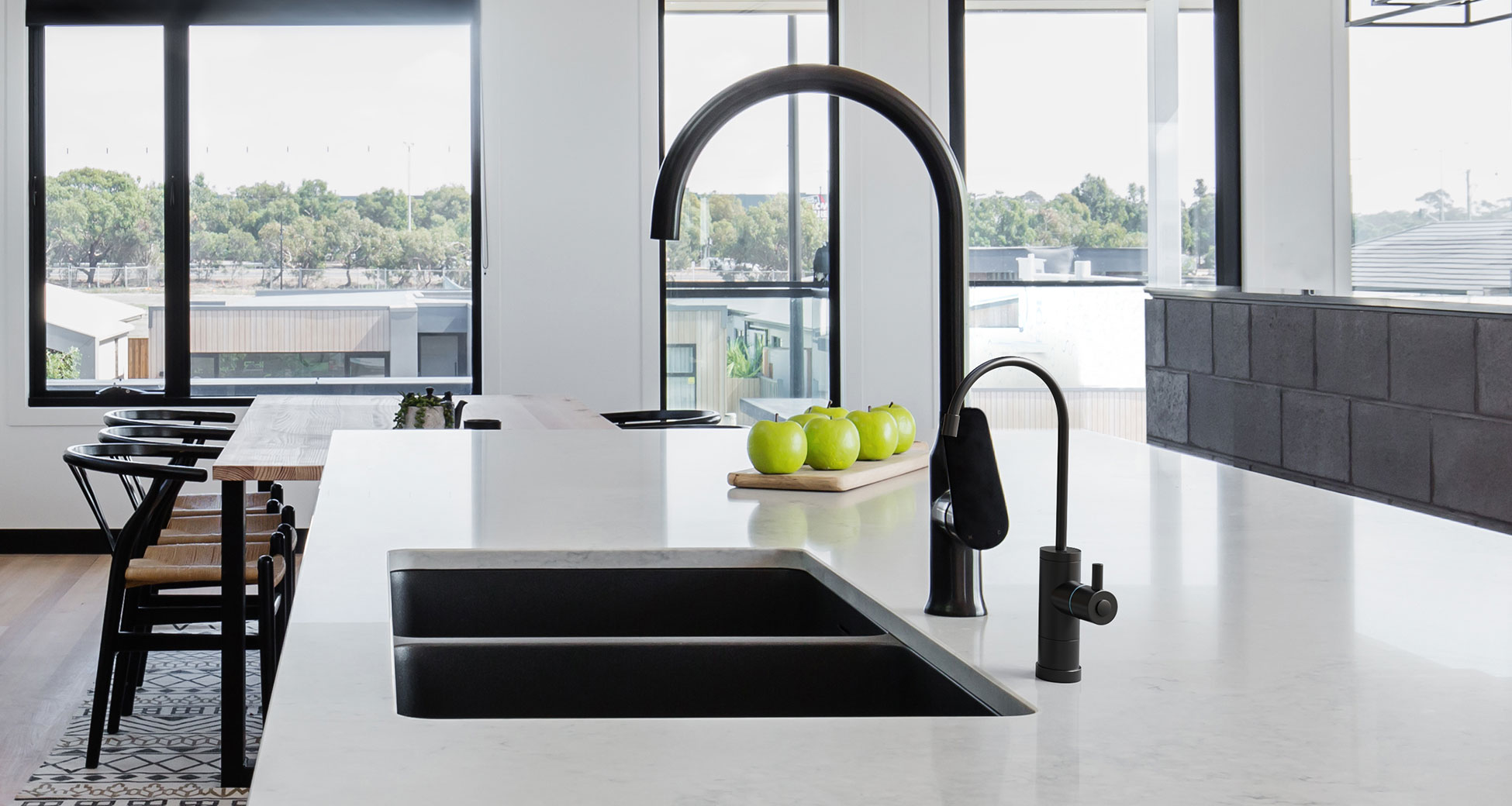 drinking water faucet in modern kitchen