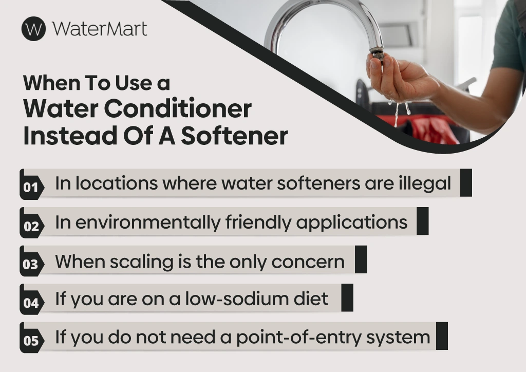 water conditioner vs water softener