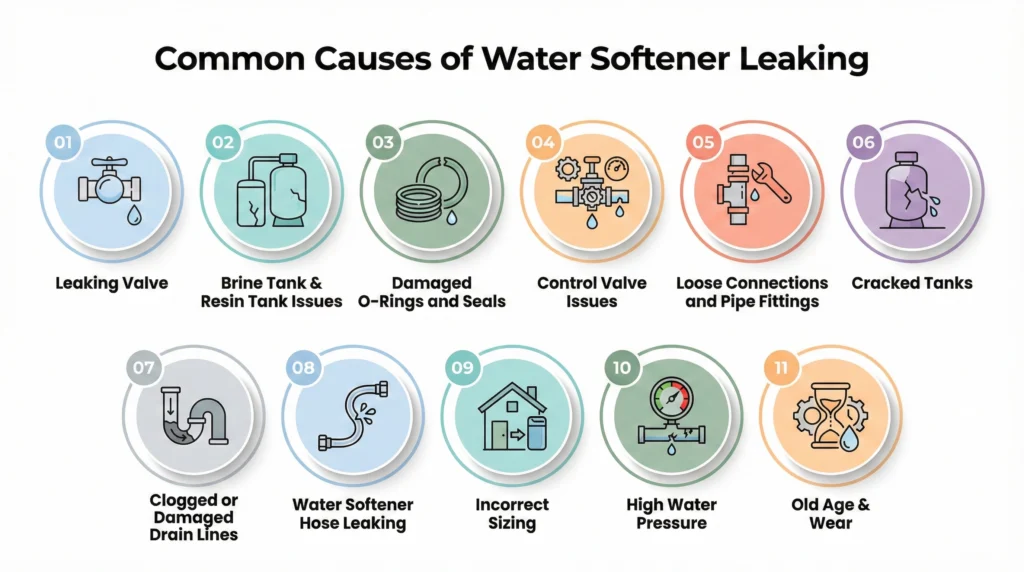 Common Causes of Water Softener Leaking