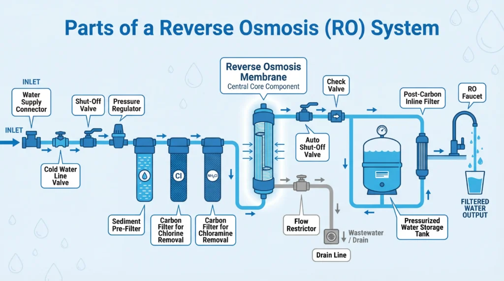 Parts of Reverse Osmosis System