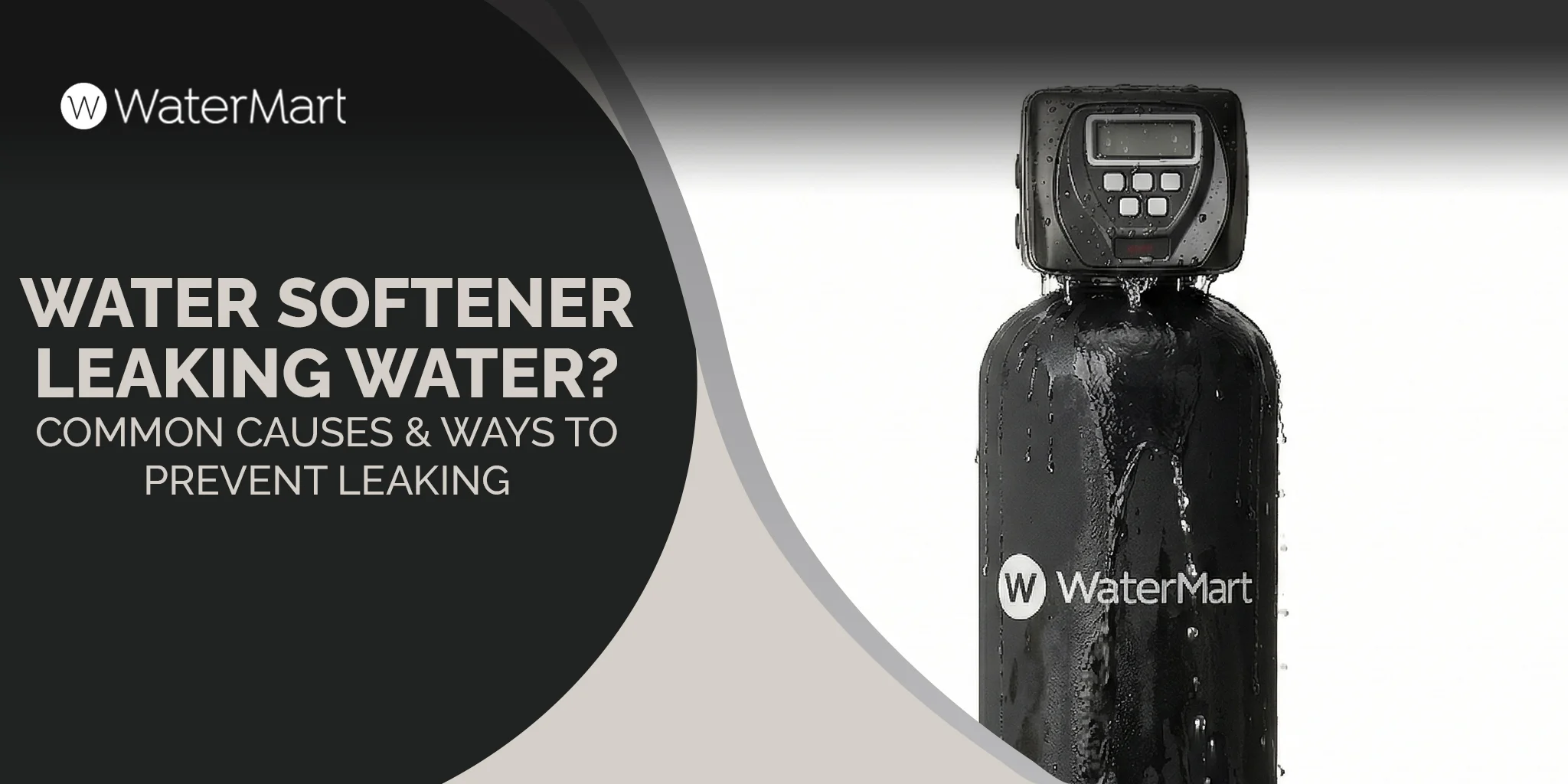 Water softener leaking water