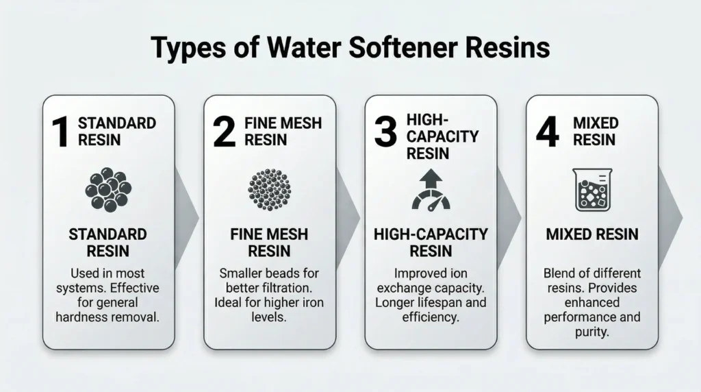 Types of Water Softener Resins